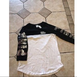 Black and white Vs bling half sleeve